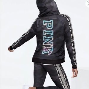 Dark camo pink bling set